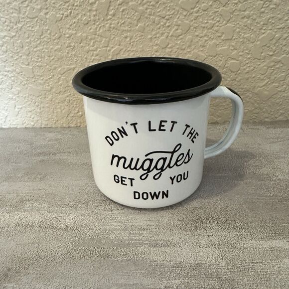 Enamel Mug Harry Potter Muggles Black And White - Picture 3 of 4